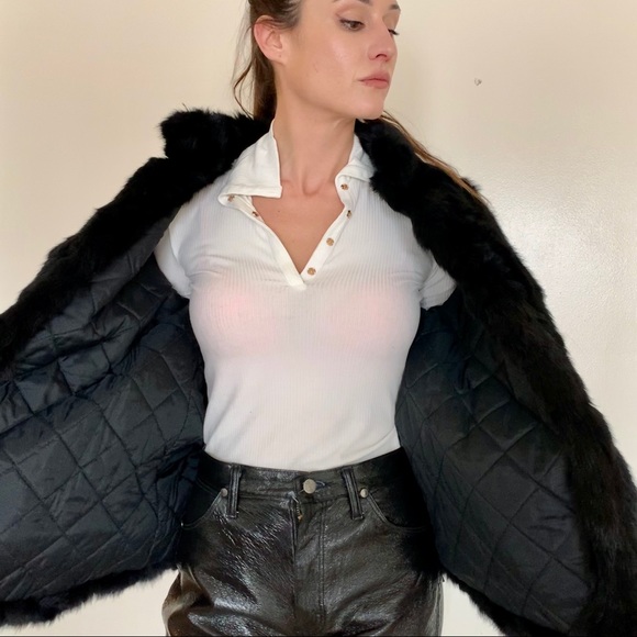 Genuine Rabbit Fur Jacket - Picture 2 of 8